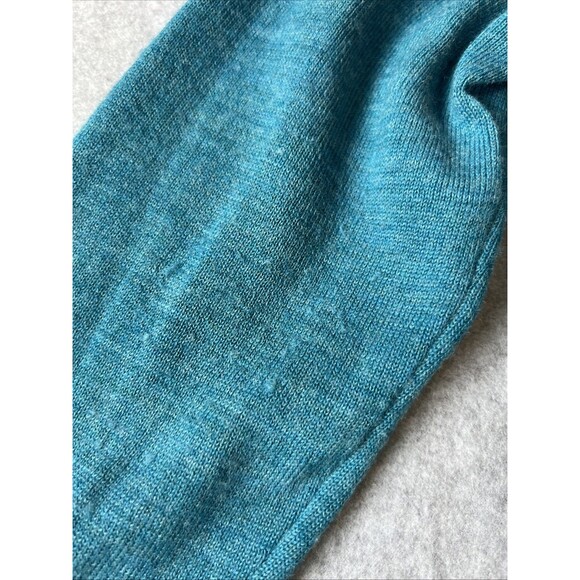 Coldwater Creek Womens Cardigan Sweater XL Open Front Blue Merino Wool Blend - Picture 5 of 9